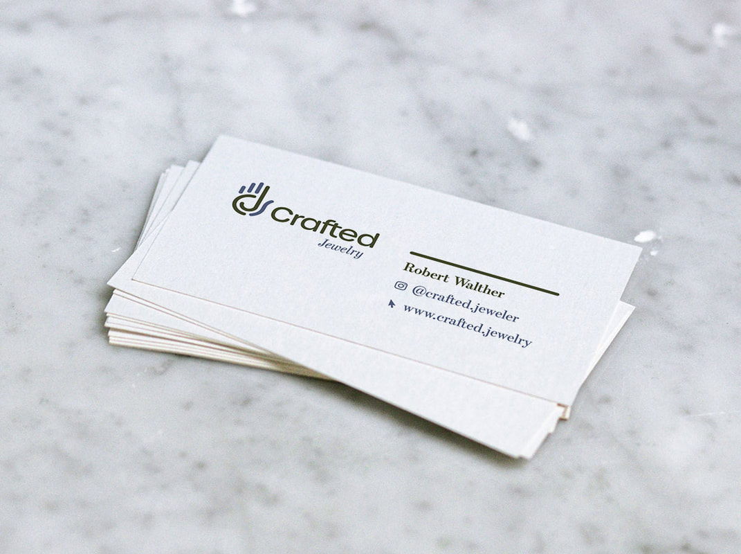 Crafted Jewelry business card design